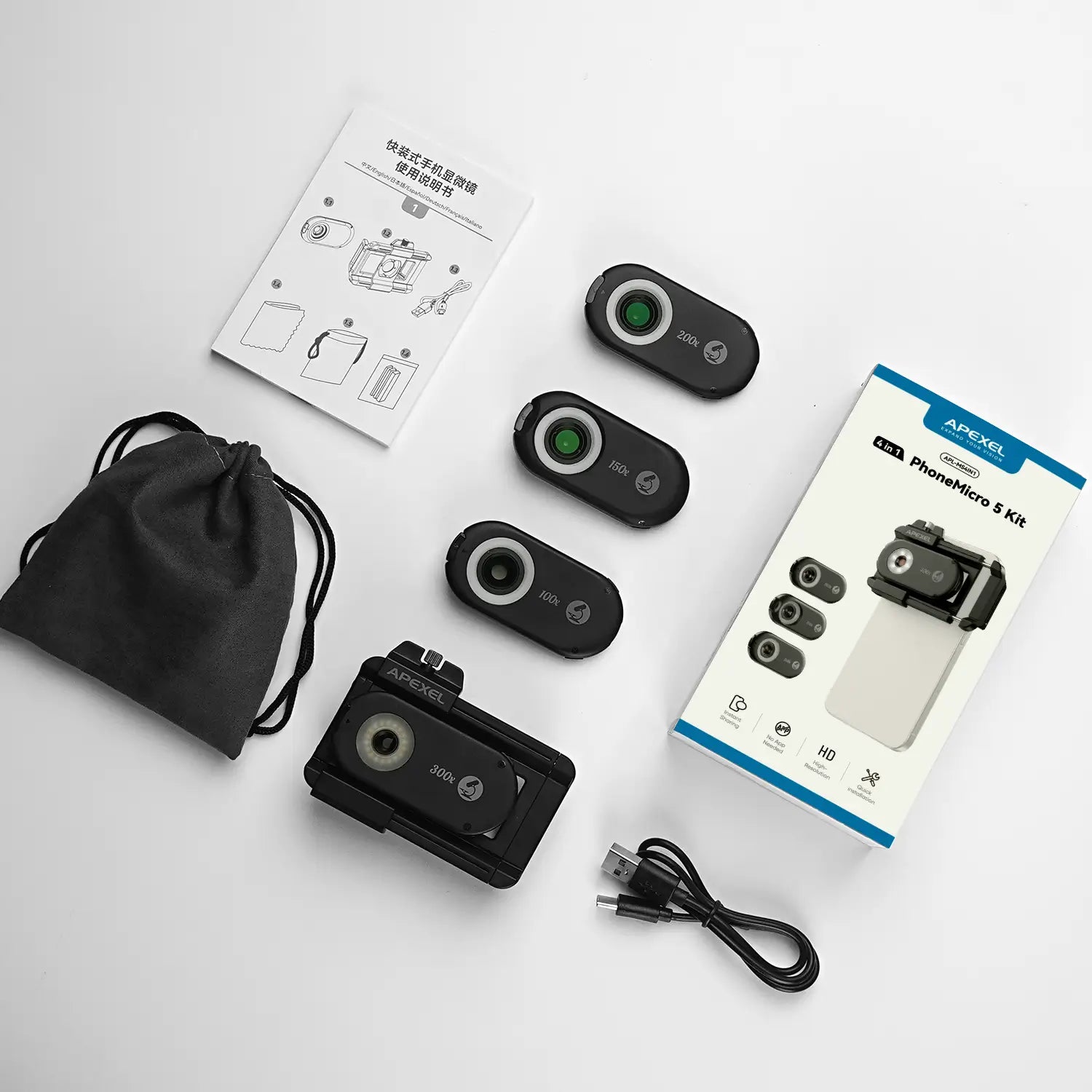 PhoneMicro 5 Smartphone Microscope APEXEL