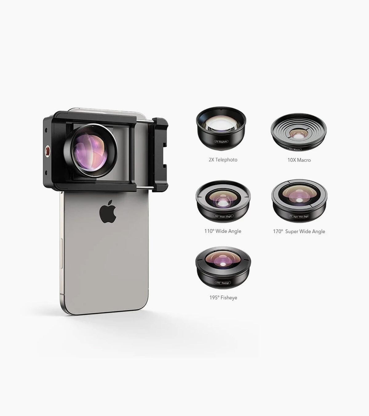5 in 1 HD Phone Camera Lens Kit for iPhone Android Samsung | Apexel