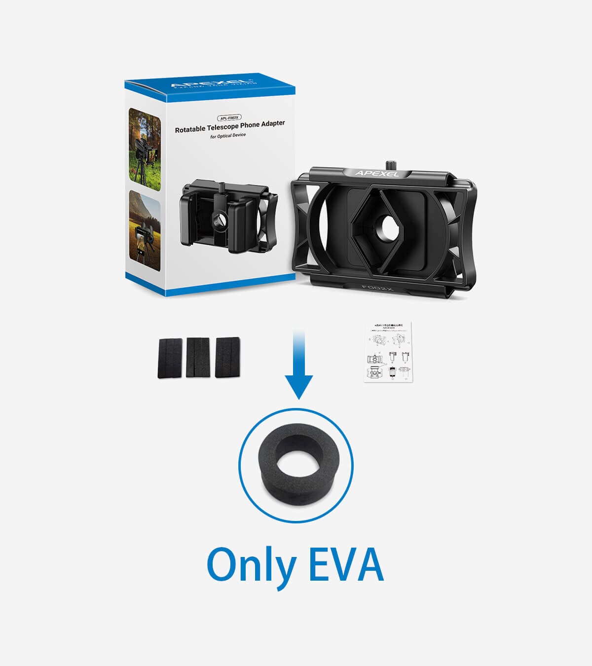 F002X iPhone Binoculars Adapter EVA Gasket (2Pcs) APEXEL