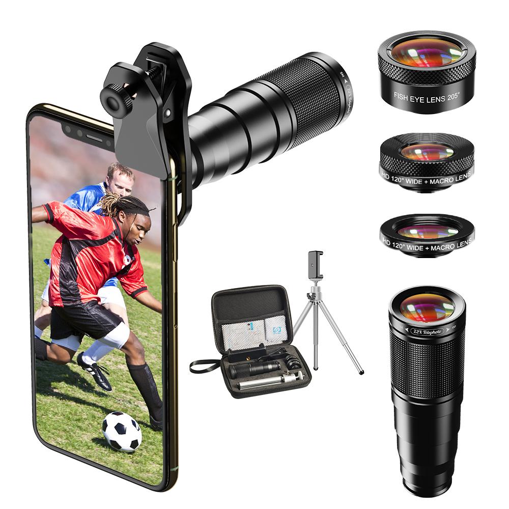 ZLBYB in Phone Camera Telephoto Lens 36X Zoom Clip-on Telecope Macro  Fisheye Wide Angel Lens Kit (Color E)