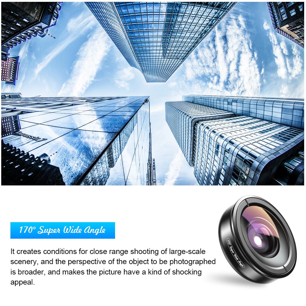170° Super Wide Angle Lens for Mobile Iphone APEXEL