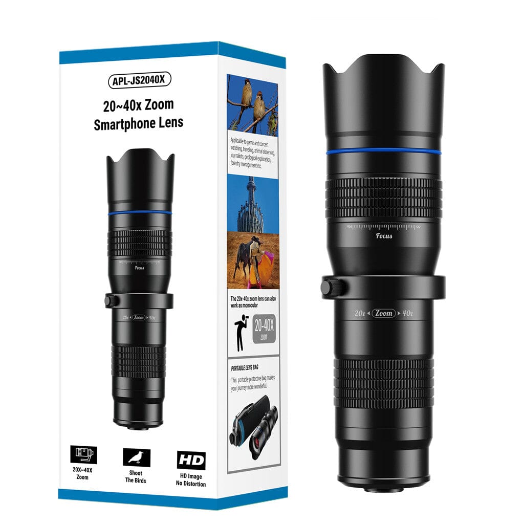 New Pro Zoom 20-40X Smartphone Telephoto Lens Kit APEXEL Only 20-40X Zoom Lens 