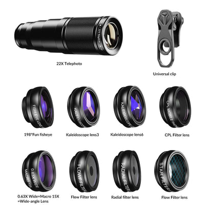 22X 10 in 1 Phone Lens Kit APEXEL 