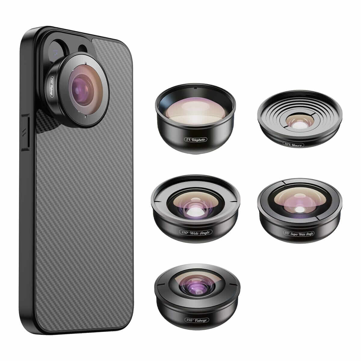 4K HD Professional 5 in 1 Lens Kit APEXEL 