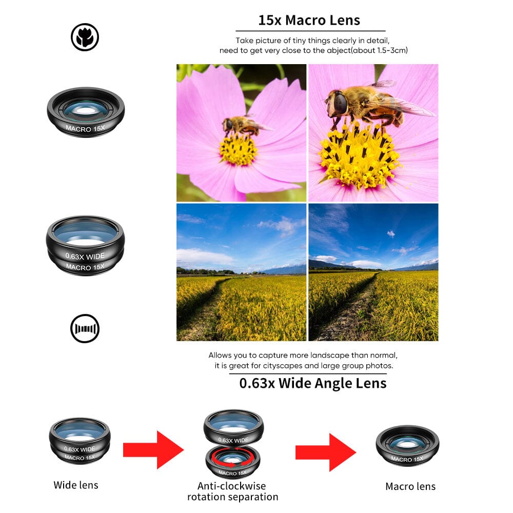 22X 10 in 1 Phone Lens Kit APEXEL 