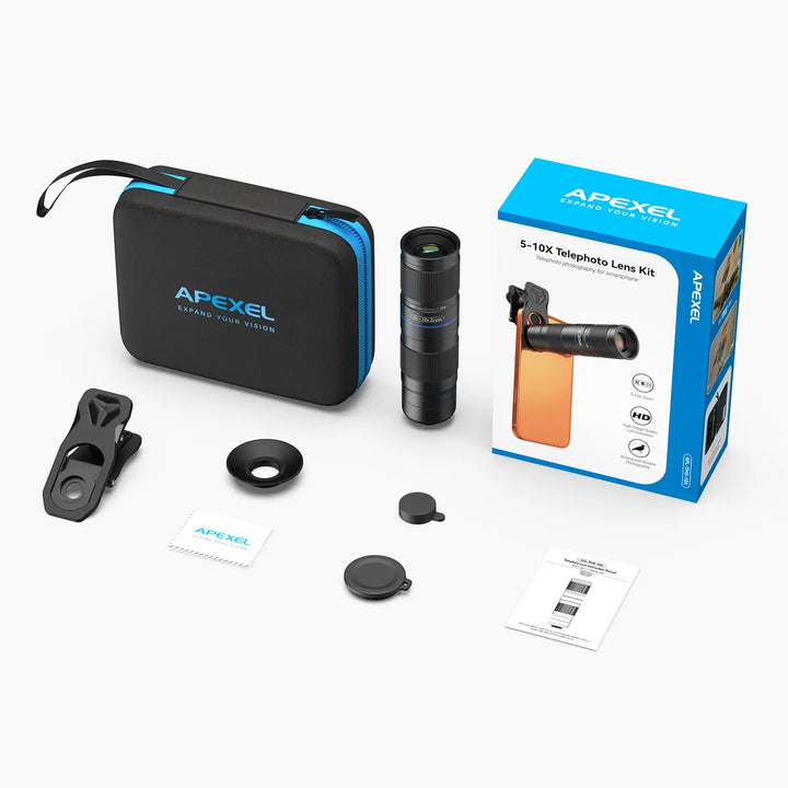 TeleZoom 5–10X zoomteleobjektiv Mobilt fotograferingstilbehør APEXEL