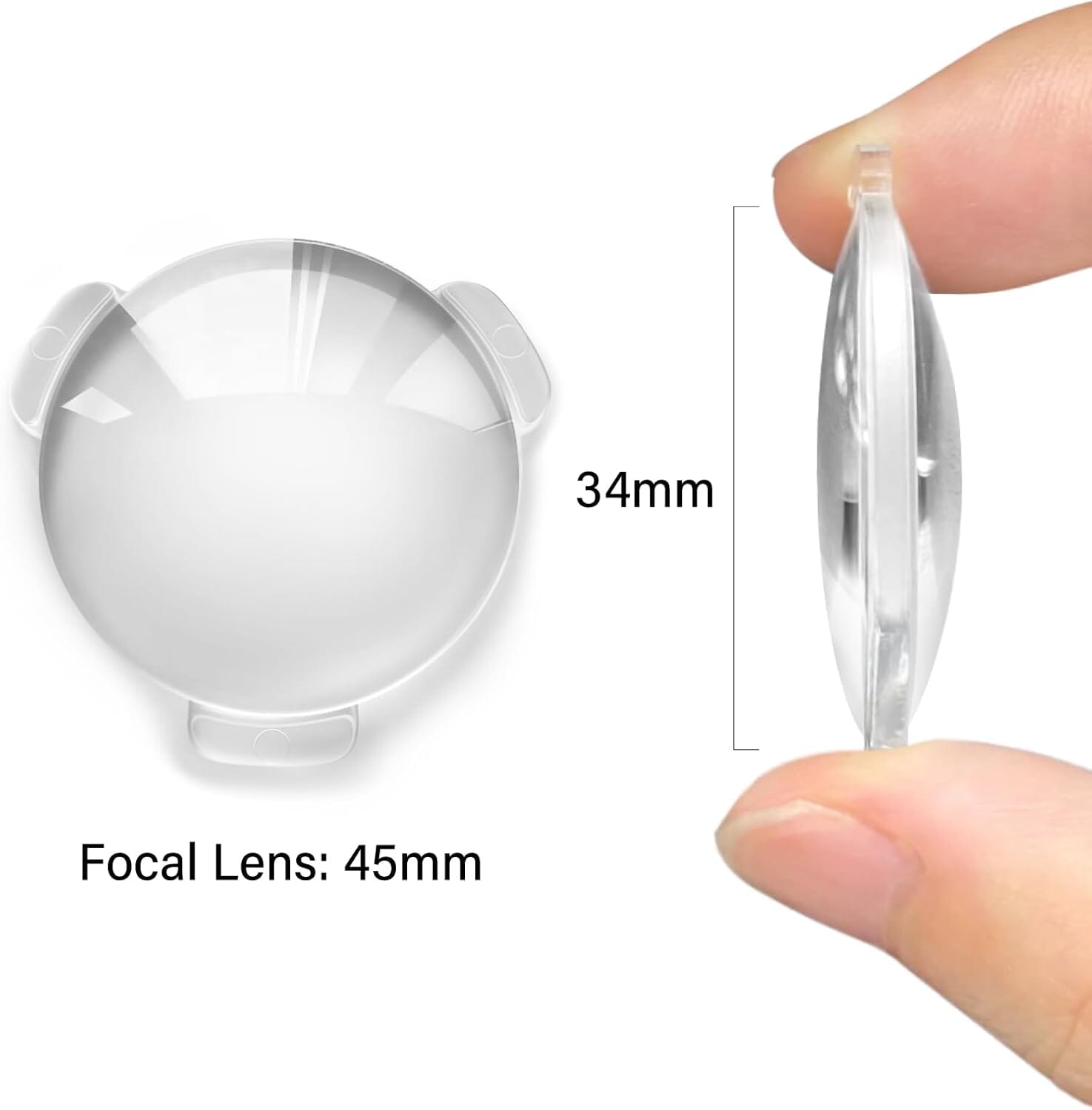 APEXEL Lens Set, Pop-Tech Optical Glass Lens Bi-Convex 34mm Diameter 45mm Focal Length Lenses for Google Cardboard VR APEXEL 