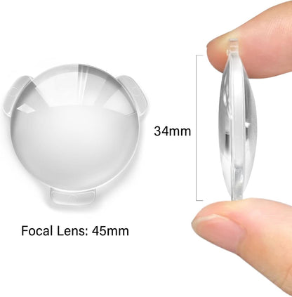 APEXEL Lens Set, Pop-Tech Optical Glass Lens Bi-Convex 34mm Diameter 45mm Focal Length Lenses for Google Cardboard VR APEXEL 