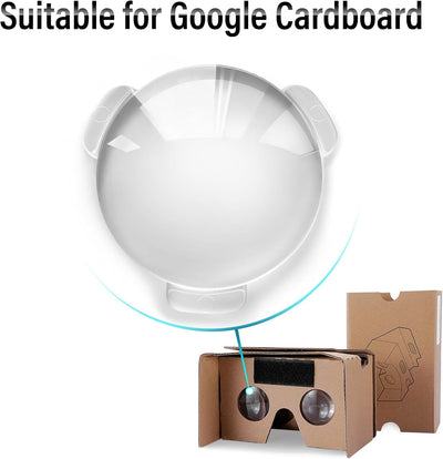 APEXEL-linsesæt, Pop-Tech optisk glaslinse bikonveks 34 mm diameter 45 mm brændviddelinser til Google Cardboard VR APEXEL 