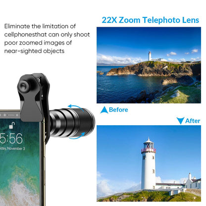 22X 10 in 1 Phone Lens Kit APEXEL 