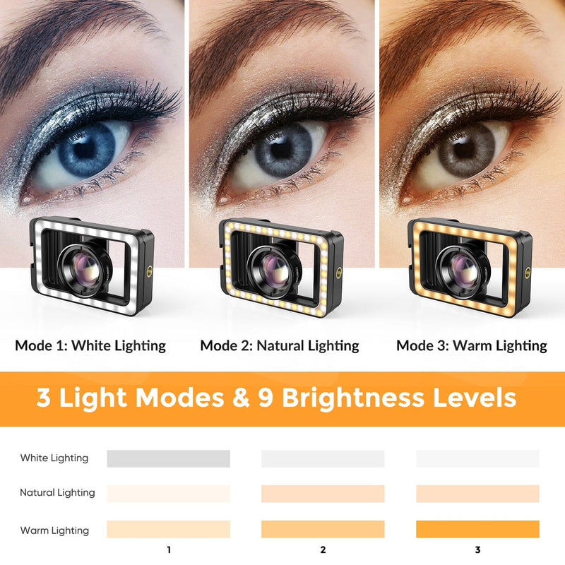 New 3 in 1 Mobile Phone Lens Clip and 100mm Macro Lens Kit with Fill Light APEXEL 