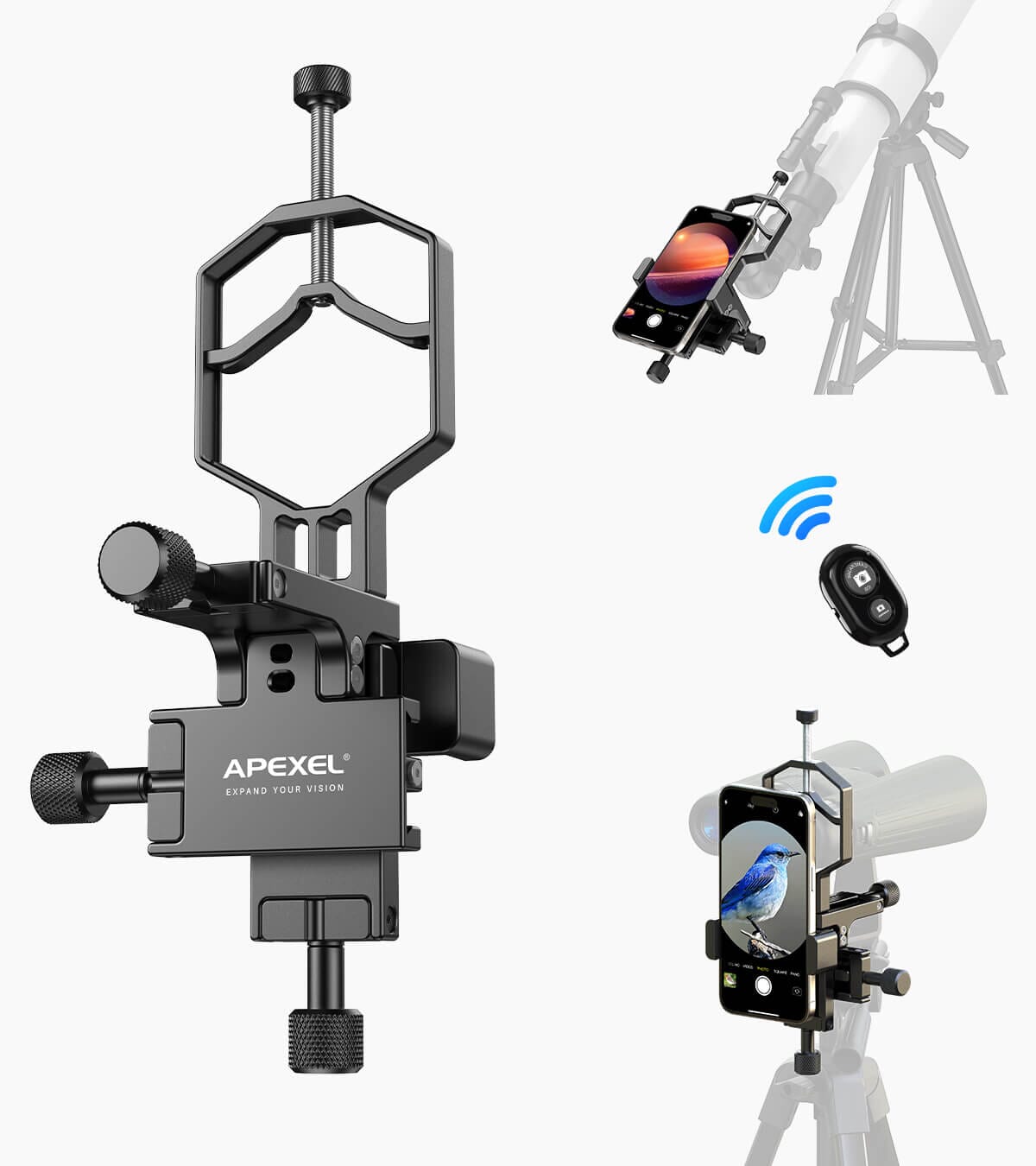 APEXEL 3-Axis Telescope Phone Adapter APEXEL 