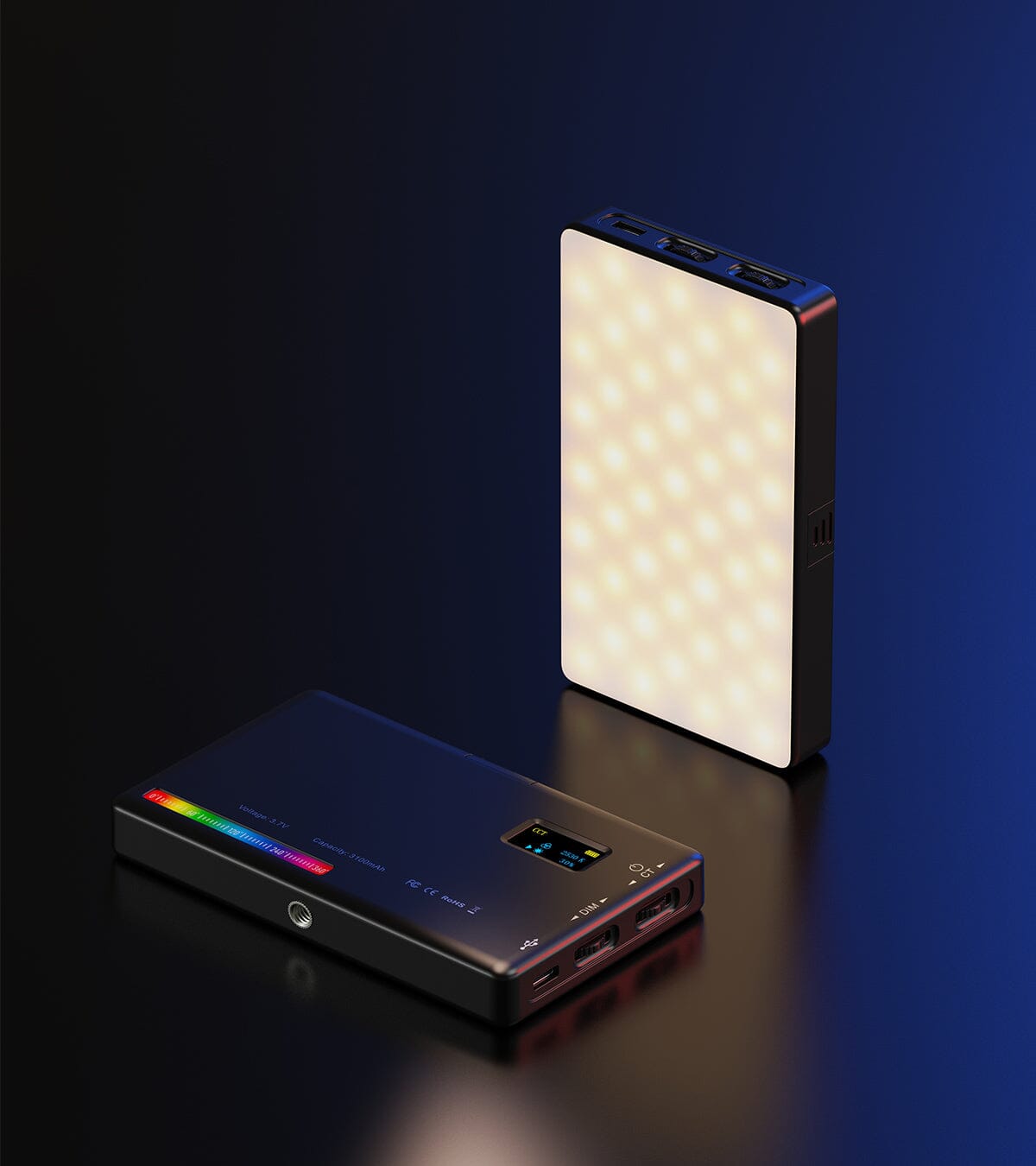 Fl07 RGB LED Light Kit CRI95 Dimmable Pocket for Photography Vlogging APEXEL