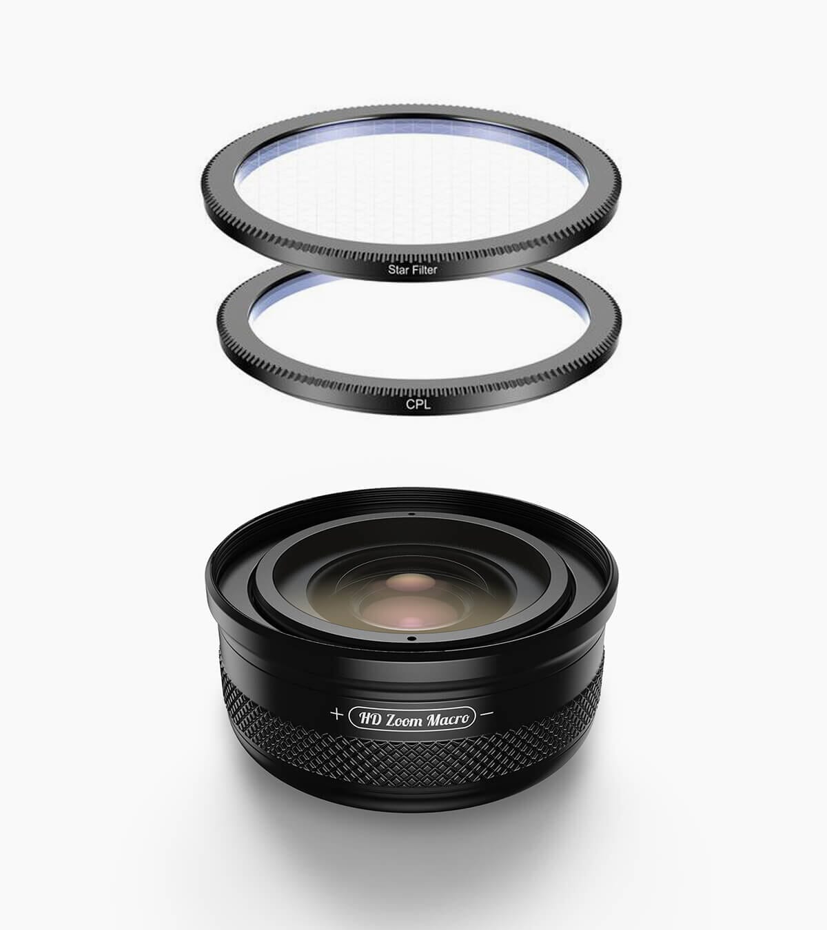 ZoomMacro Makro Lens APEXEL ZoomMacro+CPL+Star Filter