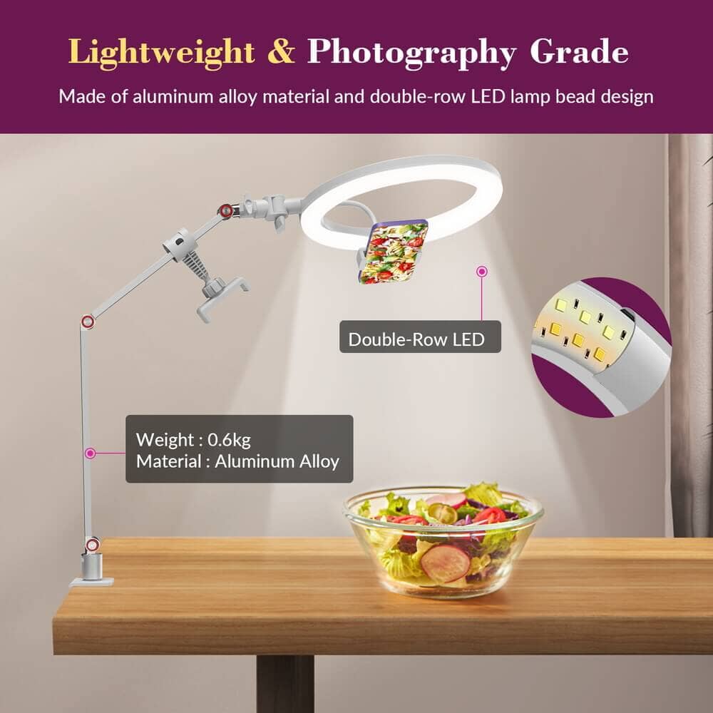 FL20 10 Inch Ring Light Foldable Portable with Stand and Phone Holder APEXEL 