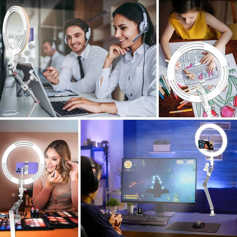 FL20 10 Inch Ring Light Foldable Portable with Stand and Phone Holder APEXEL 