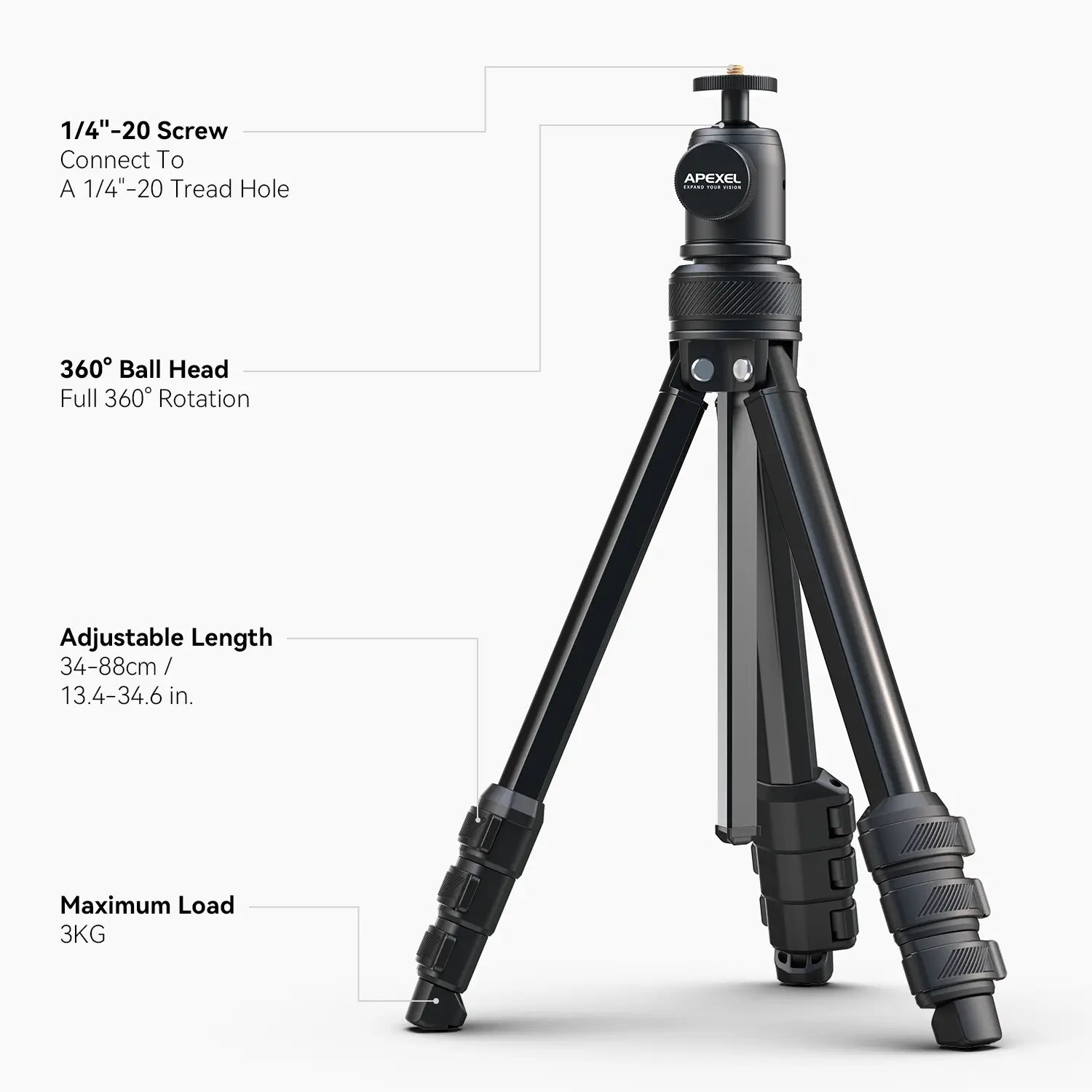 TeleCular 3-serien 20-60X zoomteleobjektiv APEXEL