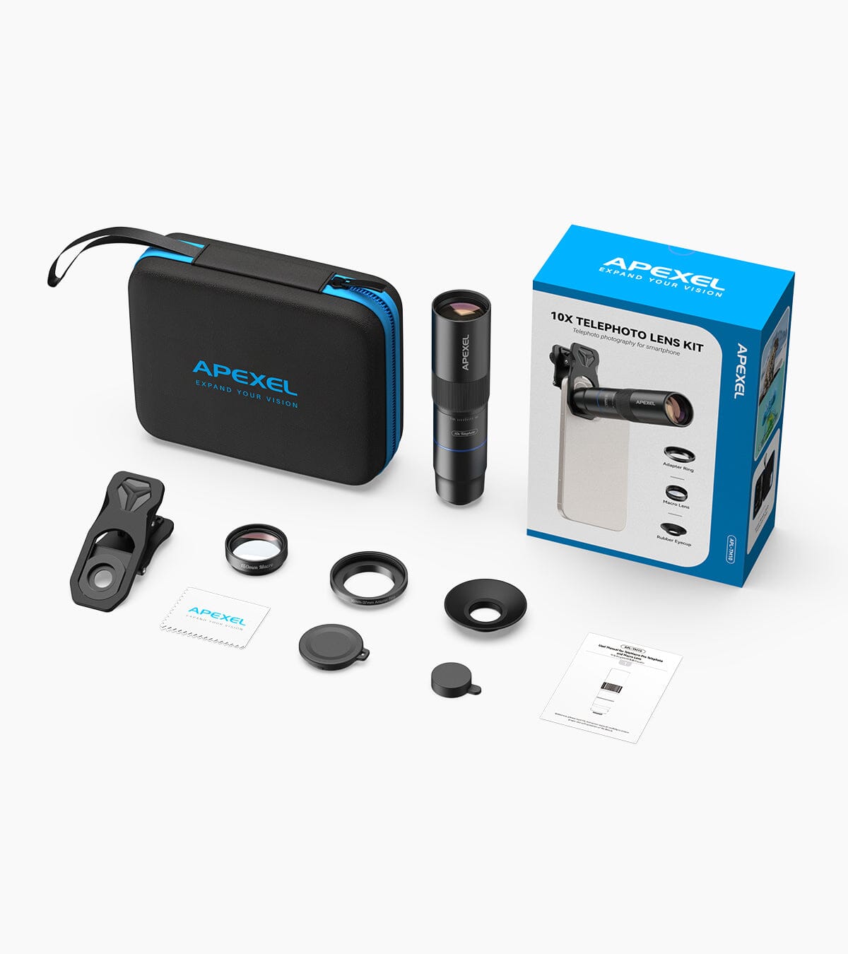 TeleMacro Pro 10X 2-in-1 Telephoto & Macro Lens Mobile Photography Accessories APEXEL 