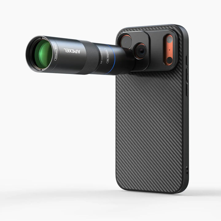 TeleMacro Pro 10X 2-i-1 tele- og makroobjektiv til mobilfotografering - tilbehør APEXEL