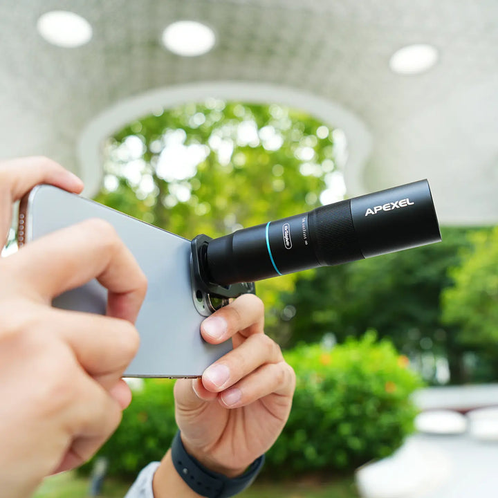 TeleMacro Pro 10X 2-i-1 tele- og makroobjektiv til mobilfotografering - tilbehør APEXEL