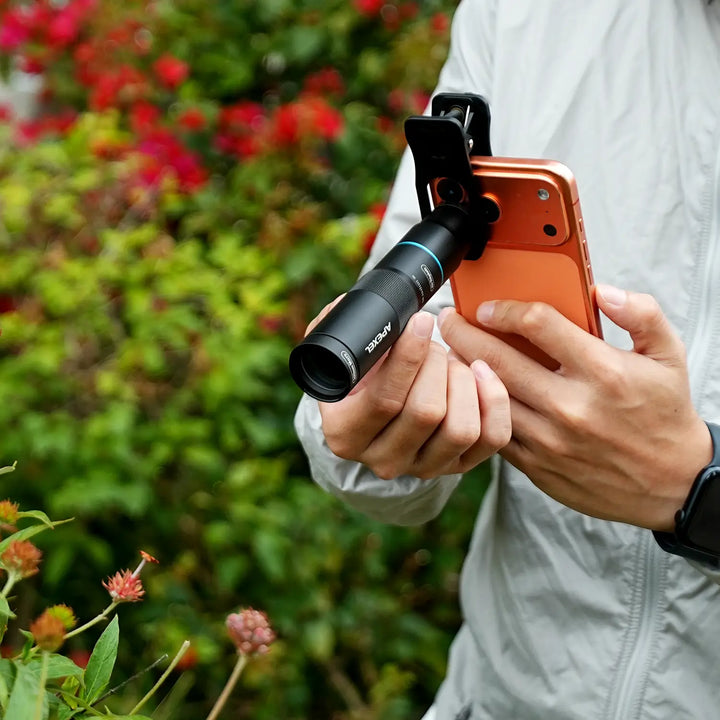 TeleMacro Pro 10X 2-i-1 tele- og makroobjektiv til mobilfotografering - tilbehør APEXEL
