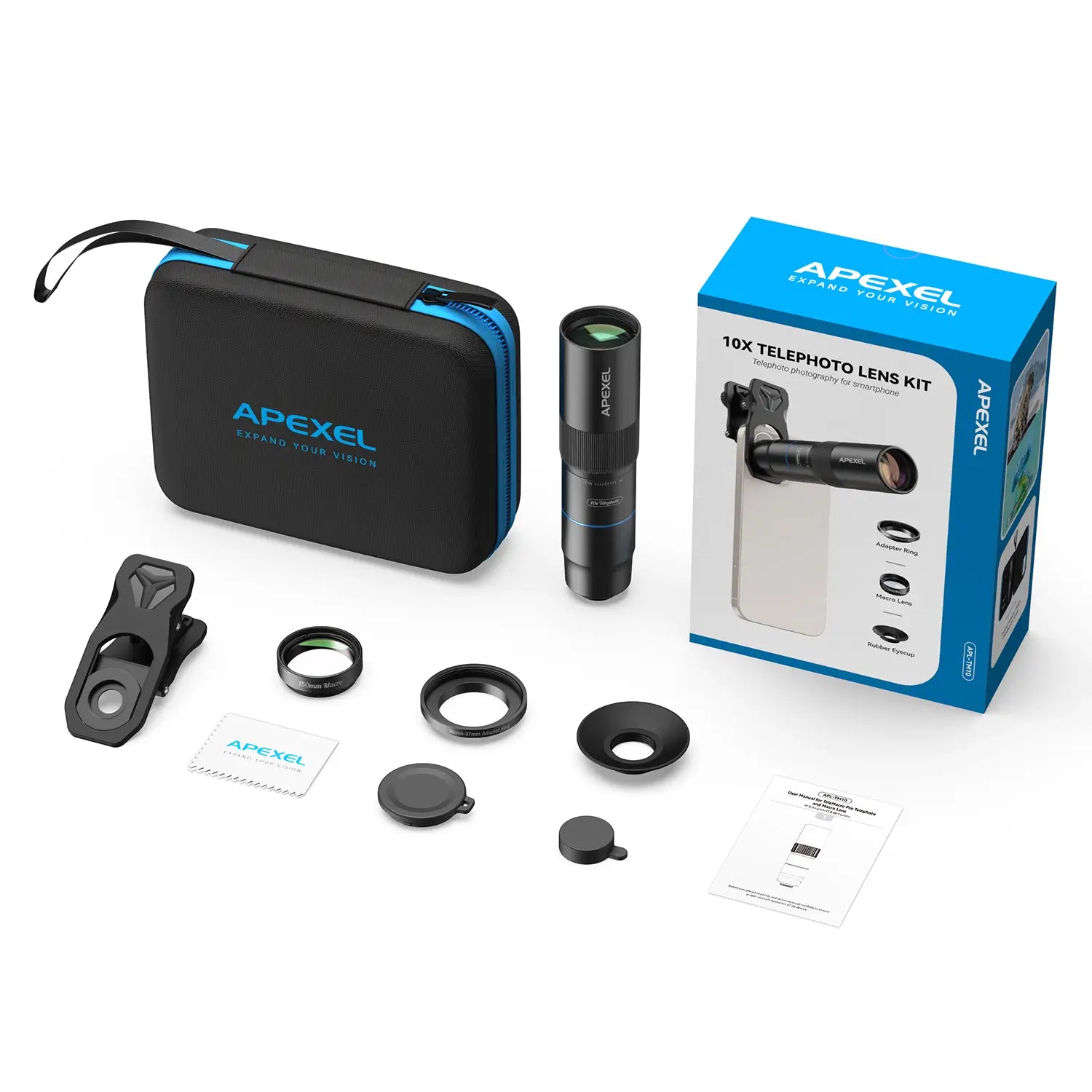 TeleMacro Pro 10X 2-in-1 Telephoto & Macro Lens Mobile Photography Accessories APEXEL