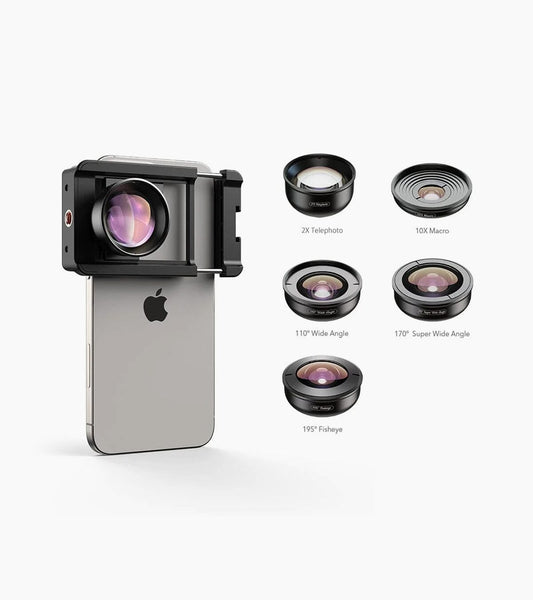 Apexel 14???16?mm f / 5.2???8固定Primeカメラレンズ、ブラック(apl-16?mm-bk) ブラック APL-16MM-BK 2zzhgl6 5 in 1 HD Phone Camera Lens Kit for iPhone Android Samsung