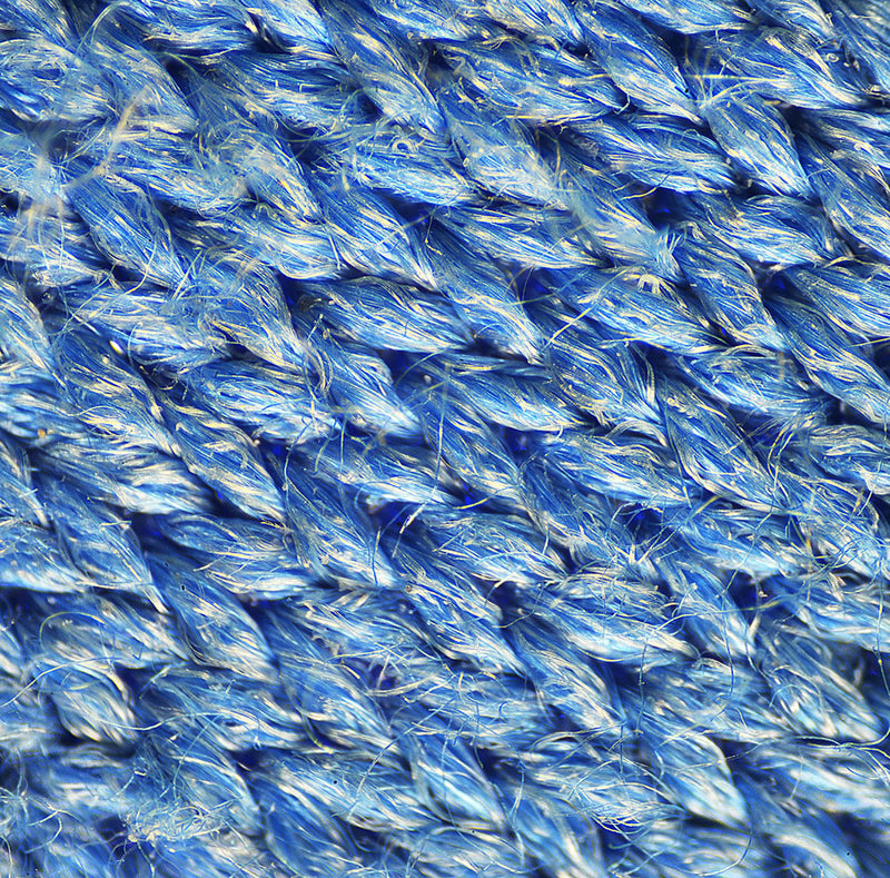 A Blue Sweater Photographed with a 300x Mobile Microscope
