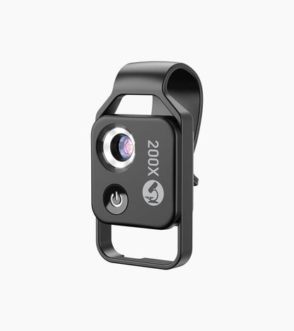Microscope Clip 200x Avec LED Pour Smartphone - Lentille Zoom End Nano Lumière Remplissage