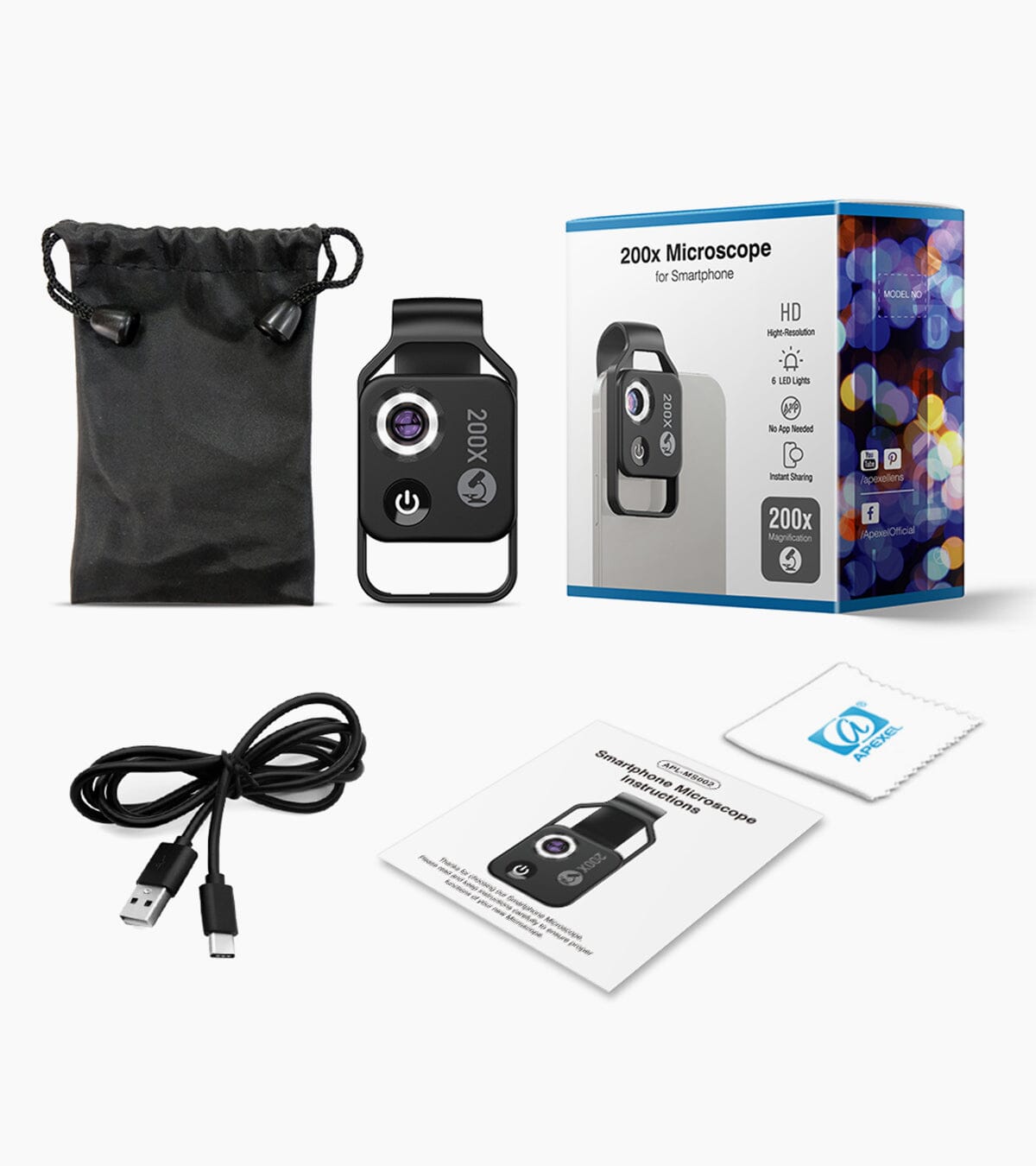 MS002 200X Phone Microscope APEXEL 