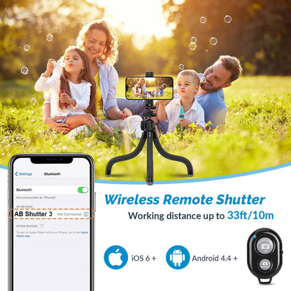 Flexible Octopus Tripod with Dual Cold Shoe Mounts and Quick Release Plate APEXEL 