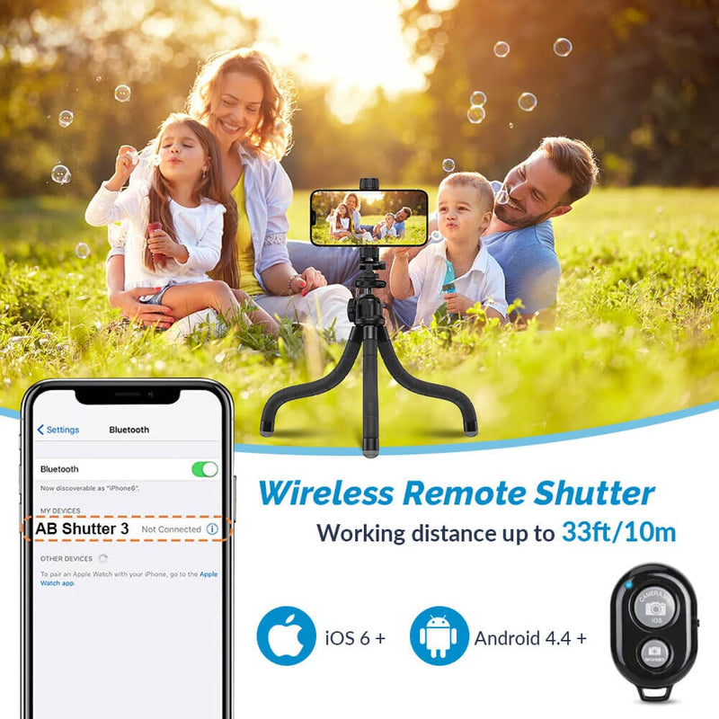 Flexible Octopus Tripod with Dual Cold Shoe Mounts and Quick Release Plate APEXEL 