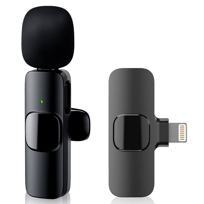 Apexel K9 Plug-and-play Wireless Lavalier Microphone for Cell Phones APEXEL One-on-one With Lightning Receiver 