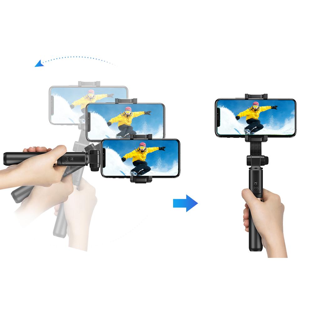 Mini Extendable 360 Degree Selfie Stick with Anti-Shaking Stabilizer One-Axis Gimbal APEXEL 