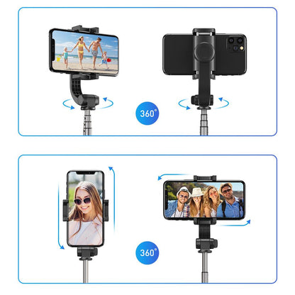Mini Extendable 360 Degree Selfie Stick with Anti-Shaking Stabilizer One-Axis Gimbal APEXEL 