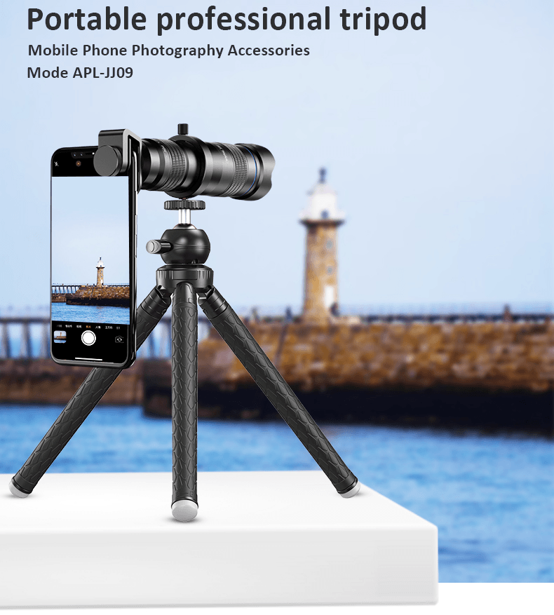 Apexel Extendable Premium 1/4 Screw 1.1m Tripod Mobile Photography Accessories APEXEL 