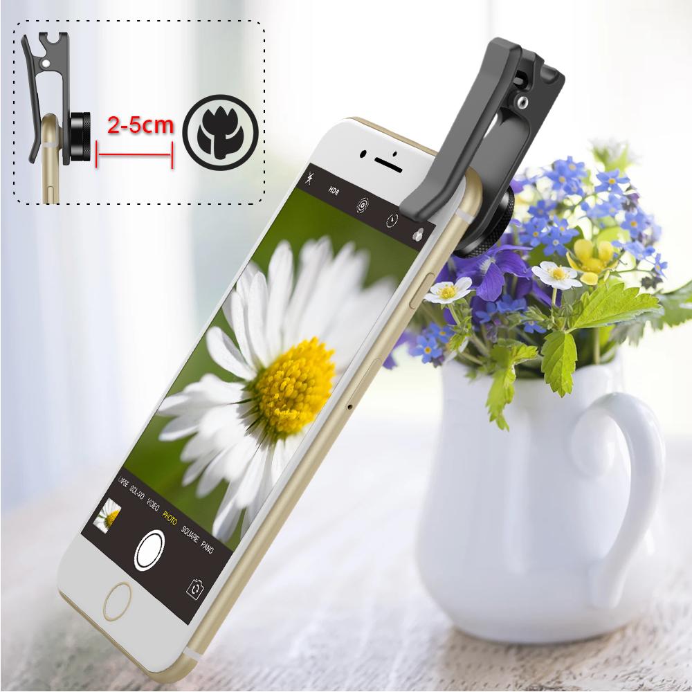 6-in-1 Handy-Kamera-Objektiv-Set, FishEye, Weitwinkel-Makro, CPL/Sternfilter, 2X-Teleskop, APEXEL
