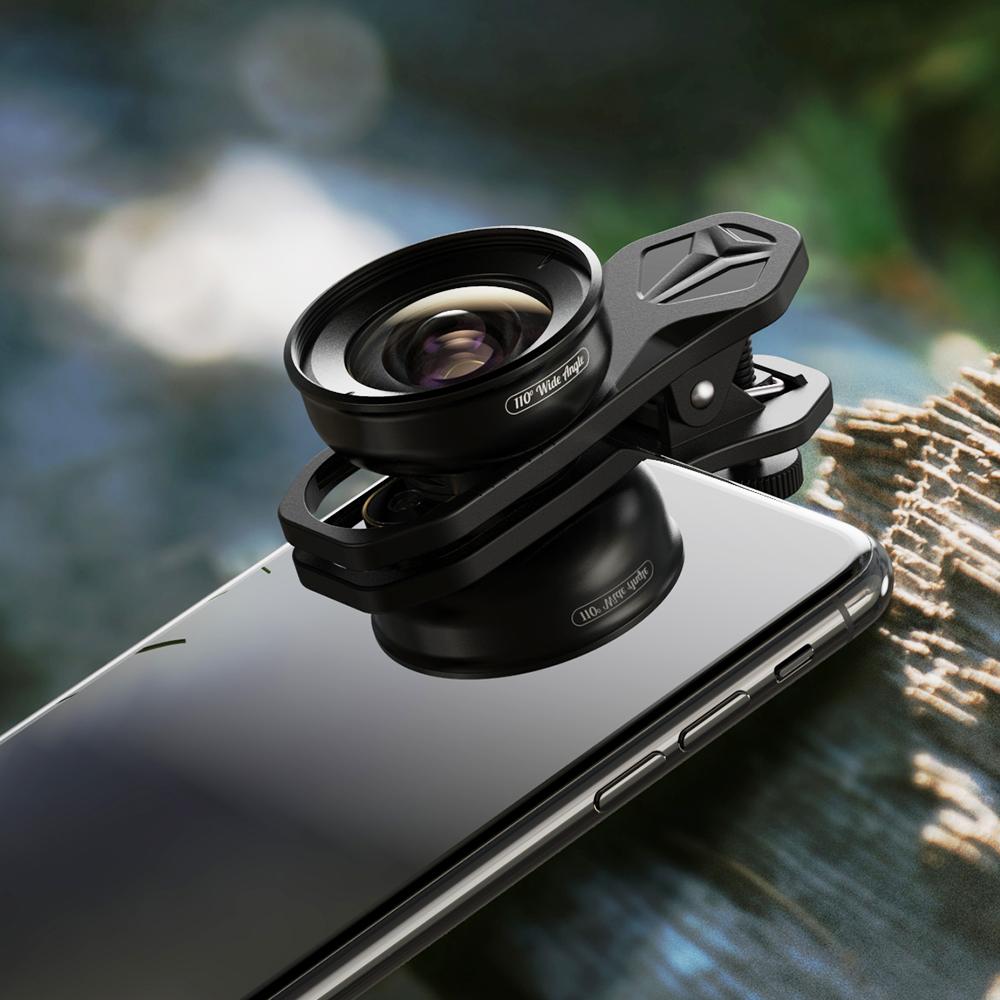 5 in 1 4K HD Phone Camera Lens Kits Wide Angle Macro Telephoto Fisheye APEXEL 