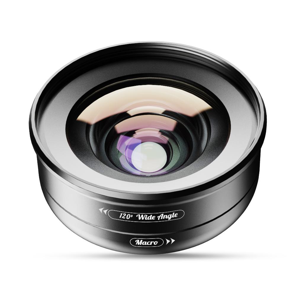 Universal Clip Optical HD Mobile Phone Camera Wide Angle Macro 2in1 Lens Kit Mobile Photography Accessories APEXEL 