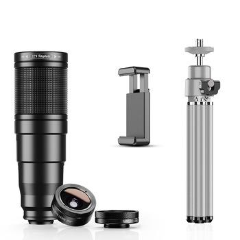 New Top Seller 2020 APEXEL Mobile Camera Lens Universal Clip 22X Optical Zoom Telescope Lens Kit 4in1 With Tripod APEXEL 