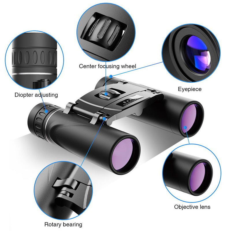 APEXEL Mini Kids Adult Compact Folding 8x21 Binoculars for Hunting Sports Camping APEXEL 