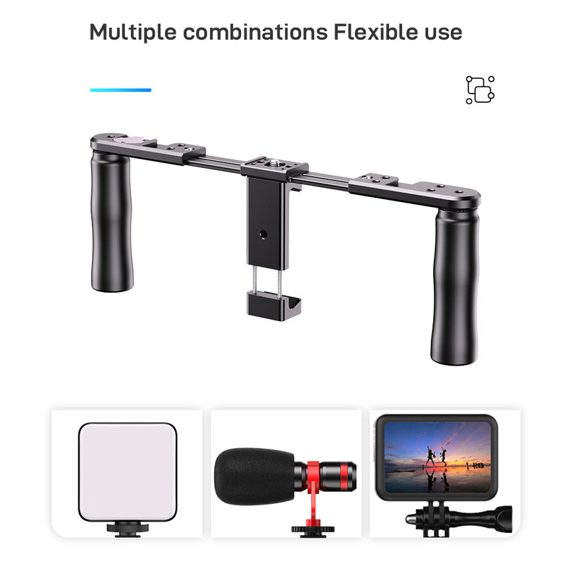 Apexel VG02 Smartphone Video Dual Handle Grip Model Shotgun Microphone APEXEL 