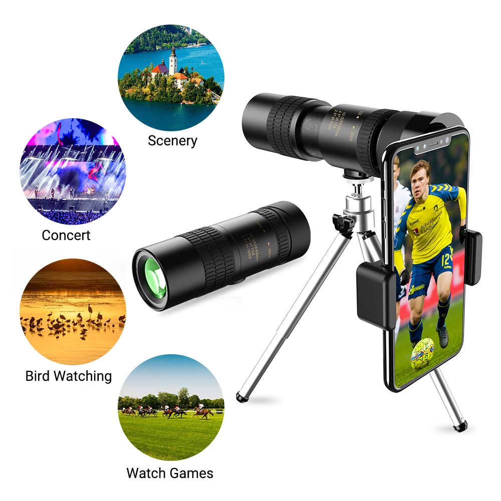 10-300X40 Zoom Monocular Telescope APEXEL 