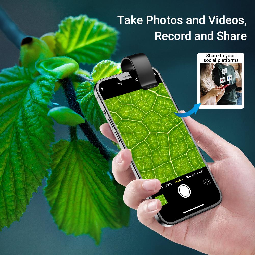 New Mobile 200X LED Microscope Lens APEXEL 