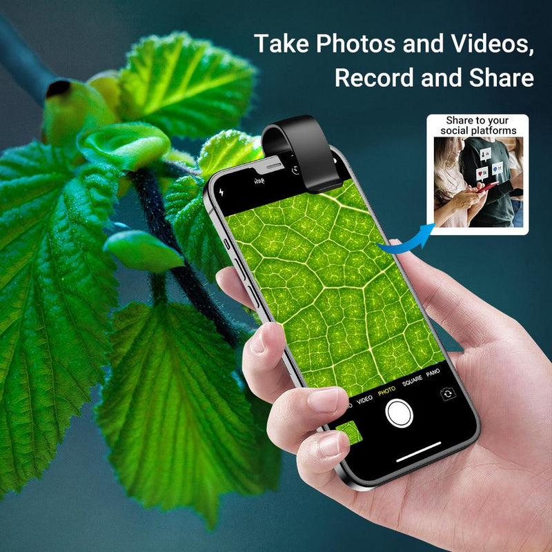 New Mobile 200X LED Microscope Lens APEXEL 