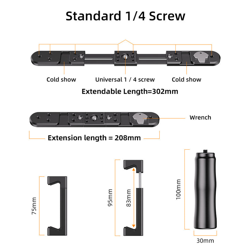Apexel VG02 Smartphone Video Dual Handle Grip Model Shotgun Microphone APEXEL 