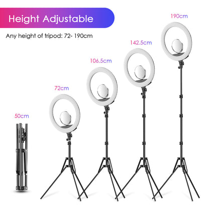 18 Inch Ring Light With 2.1M Extendable Tripod APEXEL 