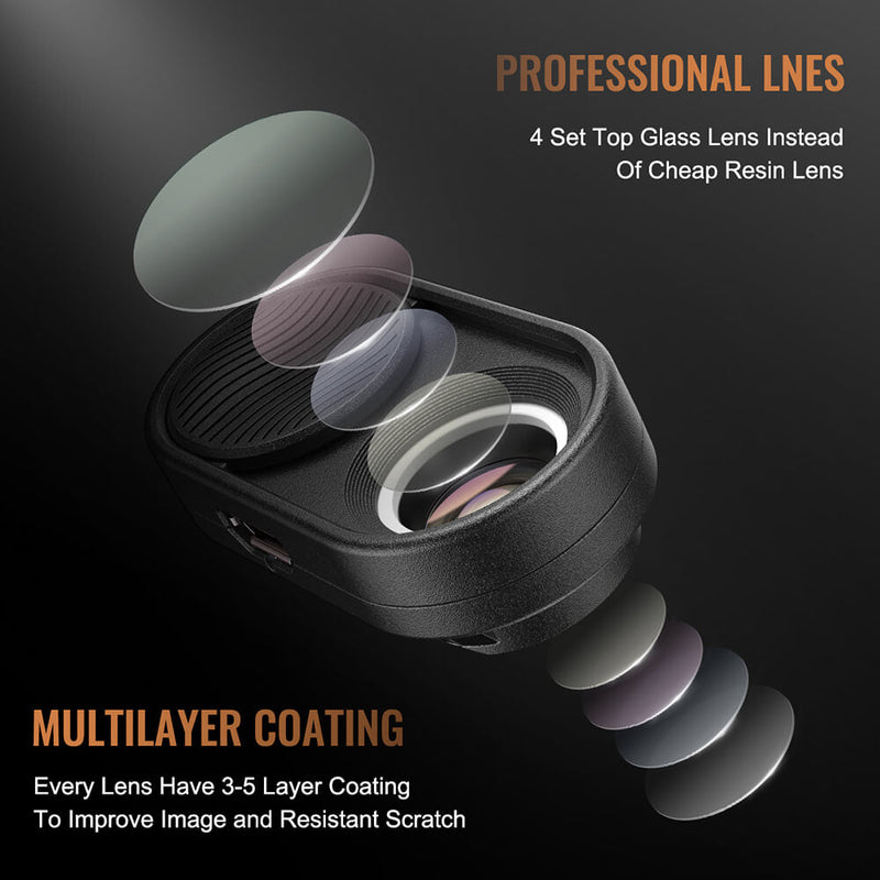 Mobile LED 100X Microscope Lens Mobile Photography Accessories APEXEL 