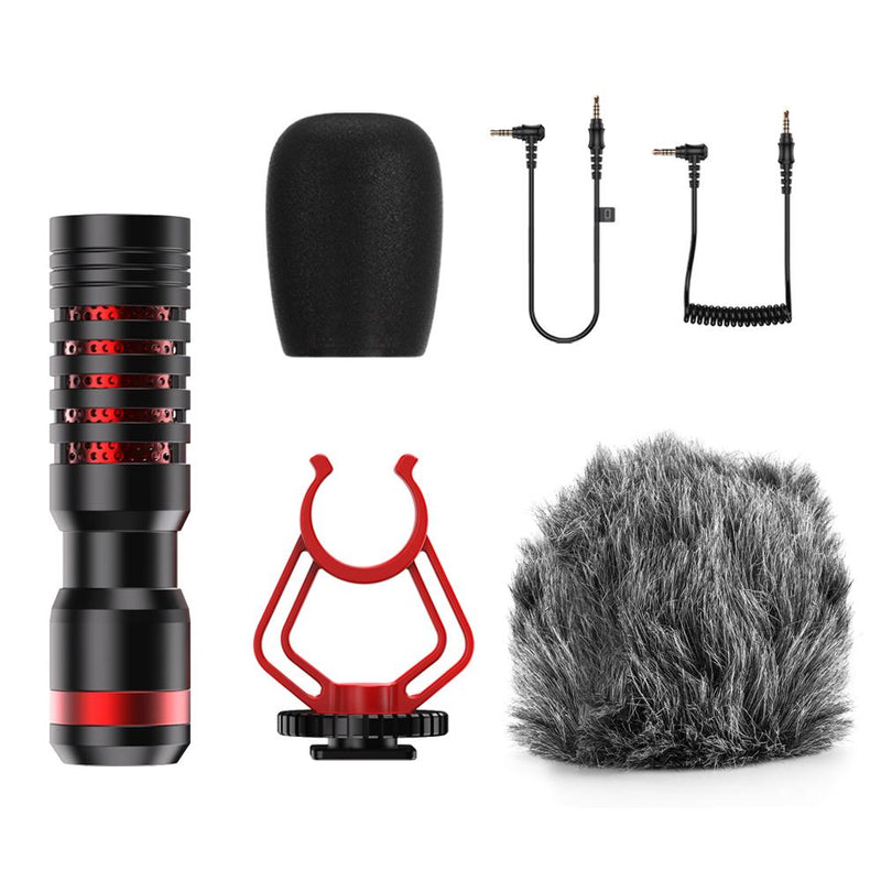 Vlogging Video Equipment Handle Grip Tripod Kit with LED light microphone APEXEL Only Microphone 