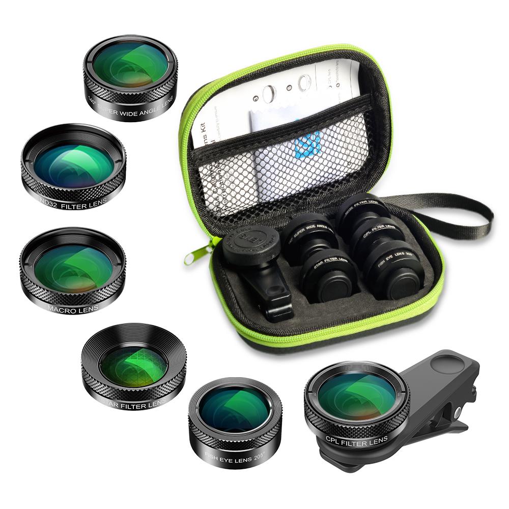 6 in 1 Phone Camera Lens Kit for Iphone Android Cell Phone | Apexel